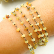 Ethiopian Opal Oxidized Wire Chain.